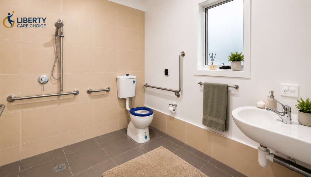 Accessible ensuite bathroom in HPS SDA home in Lara